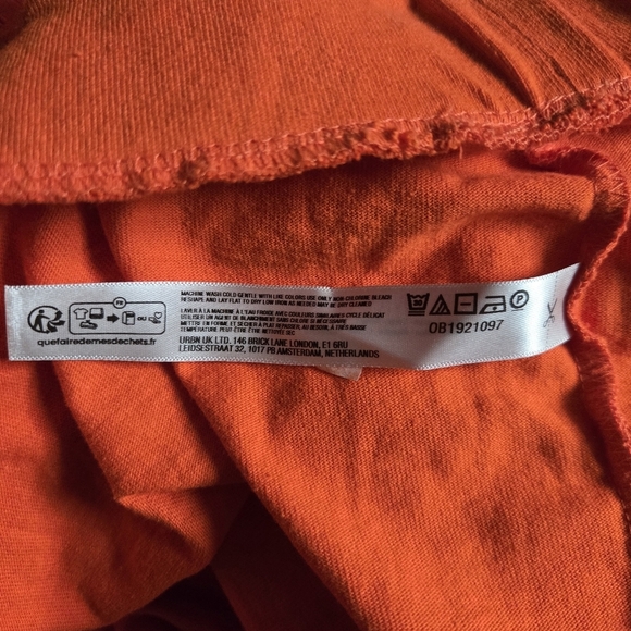 New Free People Beach Randi Halter 100% Cotton Tangerine Tango Dress Medium - Picture 8 of 8